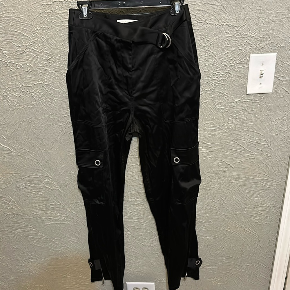 cute black silk pants